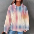 thumbnail image 1 of Hoodies for Women Trendy Ndbuld Women's Fashion Printed Long Sleeves Blouse Casual Sweatshirt Hoodies Color Printing Purple L, 1 of 6