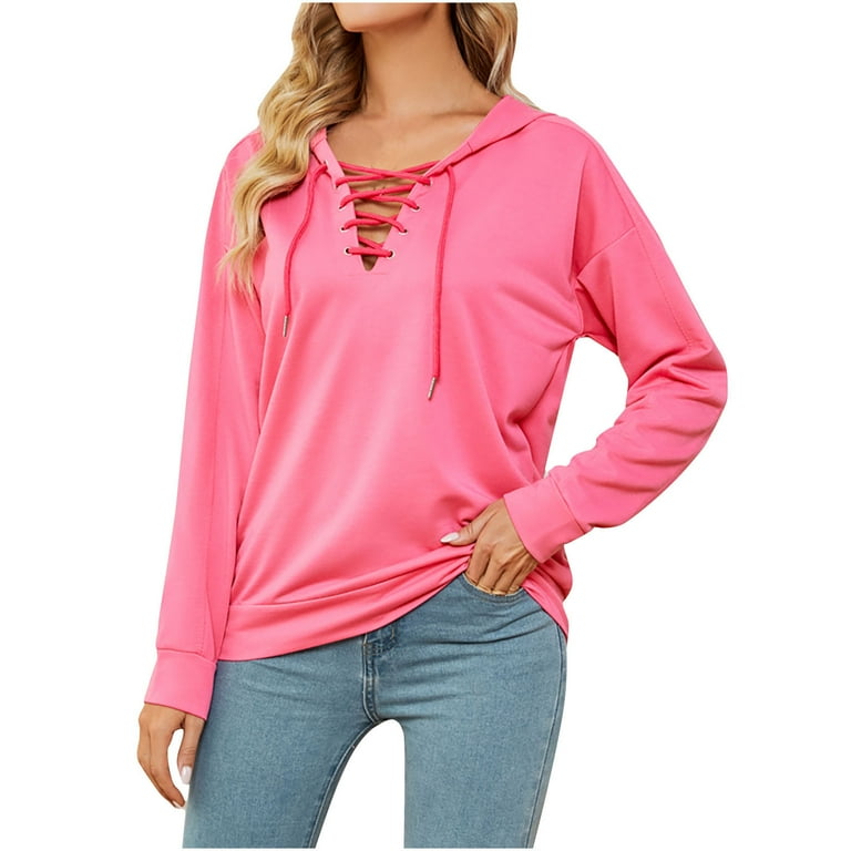 Criss cross shop neck hoodie