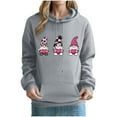 thumbnail image 1 of Hoodies for Women Valentines Drawstring Pullover Hoodie Casual Loose Print Hoodies with Pockets, 1 of 2