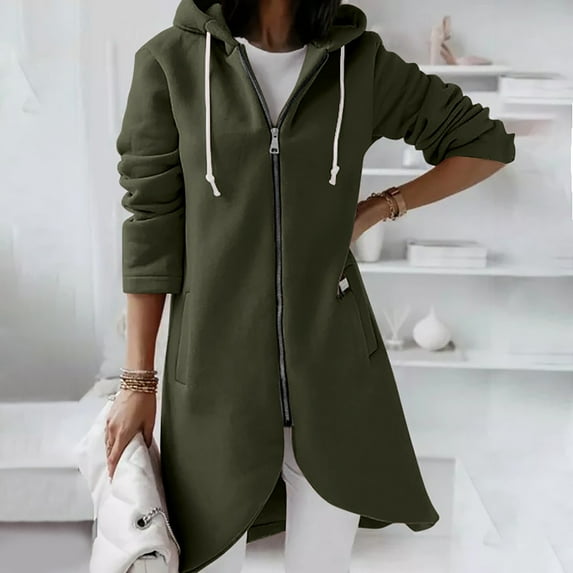 Hoodies for Women Zip Up Hoodie Solid Color Sweatshirt Fall Fashion 2025 Trendy Long Sleeve Jackets Winter Clothing Outfits with Pockets