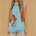 thumbnail image 1 of Hoodies for Women with Dog Pouch Sleeveless Hooded Sweatshirt with Kangaroo Pocket Pet Carrier Animal Holder Long Sleeve Pullover Tops, 1 of 5