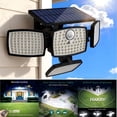 thumbnail image 1 of Hoodink 4500LM 306LED Solar Outdoor Security Light, Motion Sensor, 4 Heads, 270° Wide Angle, 3 Modes, IP65 Waterproof, Remote Control for Yard/Backyard, 1 of 12