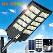 Hoodink Solar Street Light Outdoor, Motion Sensor LED Light, IP65 Waterproof, Dusk to Dawn with Remote Control