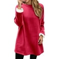 thumbnail image 1 of Hoodless Sweatshirt Autumn Winter Warm Pullover Dress With Drawstring For Casual Home Wear Ideal For Comfortable Everyday Outfits,Size:XXL, 1 of 8