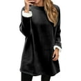 thumbnail image 1 of Hoodless Sweatshirt Autumn Winter Warm Pullover Dress With Drawstring For Casual Home Wear Ideal For Comfortable Everyday Outfits,Size:XXL, 1 of 8