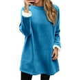 thumbnail image 1 of Hoodless Sweatshirt Autumn Winter Warm Pullover Dress With Drawstring For Casual Home Wear Ideal For Comfortable Everyday Outfits,Size:XXL, 1 of 8