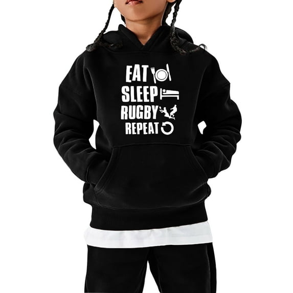 Gaexia Hoodless Sweatshirt Boys Patchwork Crew Neck Sweatshirts Christmas & Oversized Hoodie Cute Slim Fit Z0D-Black, 160