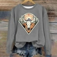 thumbnail image 1 of Hoodless Sweatshirt for Women Casual Printed Round Neck Long Sleeved Winter Pullover Hoodie, 1 of 4