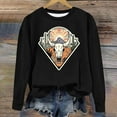 thumbnail image 1 of Hoodless Sweatshirt for Women Casual Printed Round Neck Long Sleeved Winter Pullover Hoodie, 1 of 4