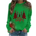 thumbnail image 1 of Hoodless Sweatshirt for Women Fashion Casual Christmas Print Round Neck Loose Long Sleeve T Shirt Sweatshirt, 1 of 4