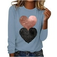 thumbnail image 1 of Hoodless Sweatshirts for Women Valentine's Day Fashion Print Loose Comfortable Crew Neck Long Sleeve Sweatshirt, 1 of 4