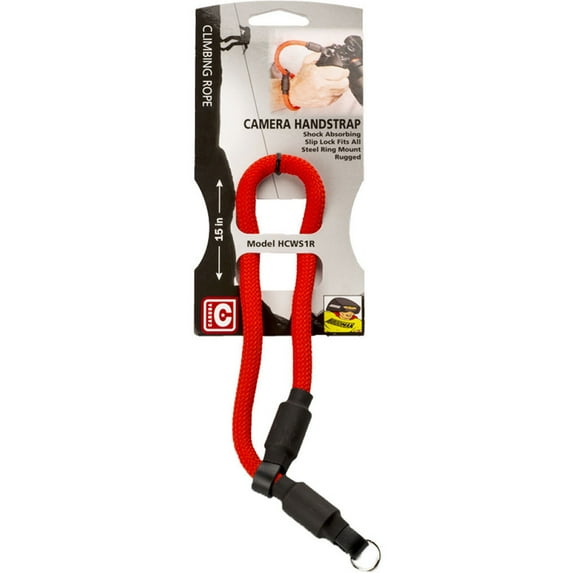 Hoodman 10mm Climbing Rope Handstrap for Camera with Lens Up to 5 Lbs, Red
