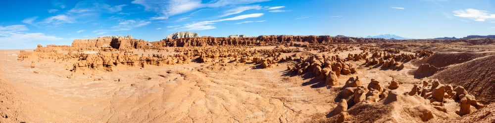 Hoodoo formations Goblin Valley Goblin Valley State Park Utah USA Canvas Art - Panoramic Images (48 x 12)