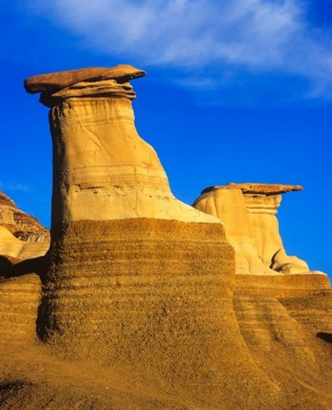Hoodoos at Drumheller Alberta Canada Canvas Art - Chuck Haney DanitaDelimont (22 x 27)