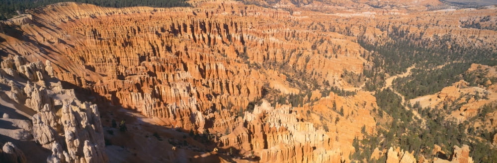 Hoodoos at Sunrise Bryce Canyon National Park Southern Utah Canvas Art - Panoramic Images (27 x 9)