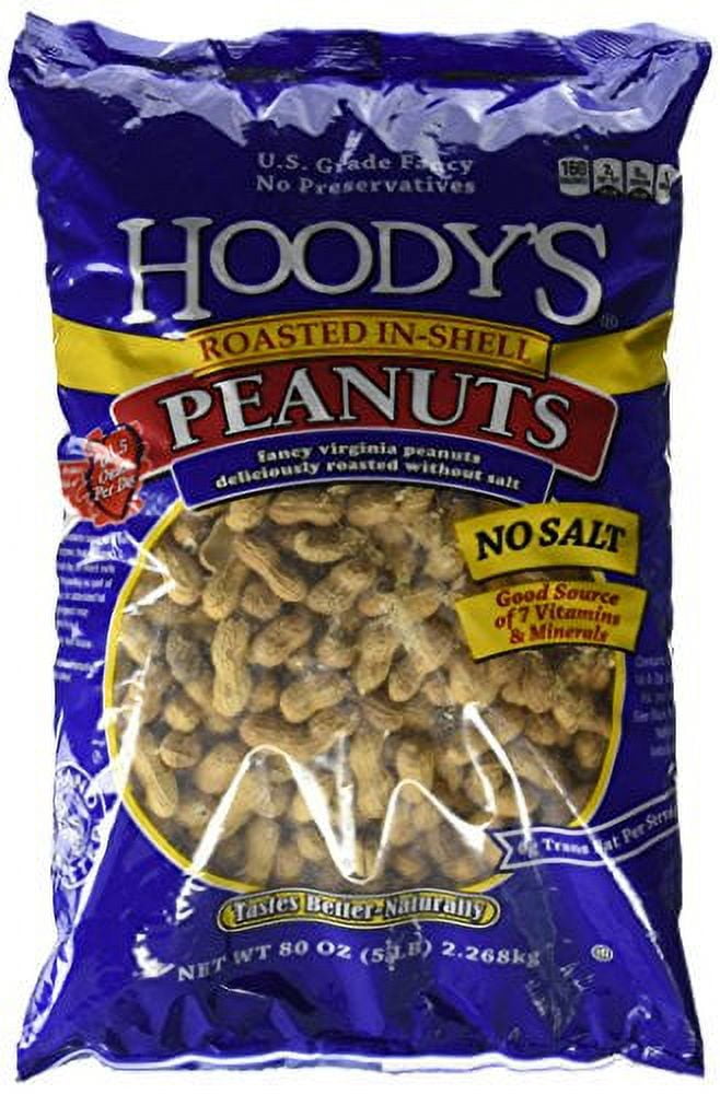 Hoody's InShell Classic Roast Peanuts Unsalted 5 Pounds