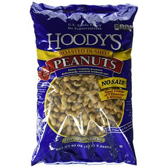 Hoody's In-Shell Classic Roast Peanuts Unsalted 5 Pounds