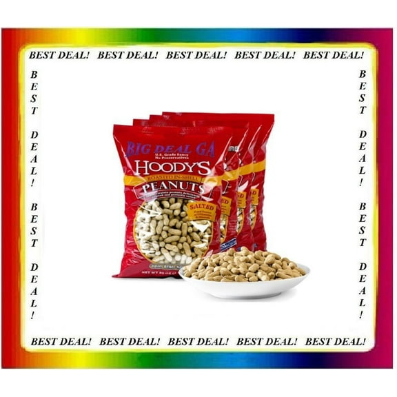 Hoody's In Shell Peanuts Roasted Salted 4 Pack