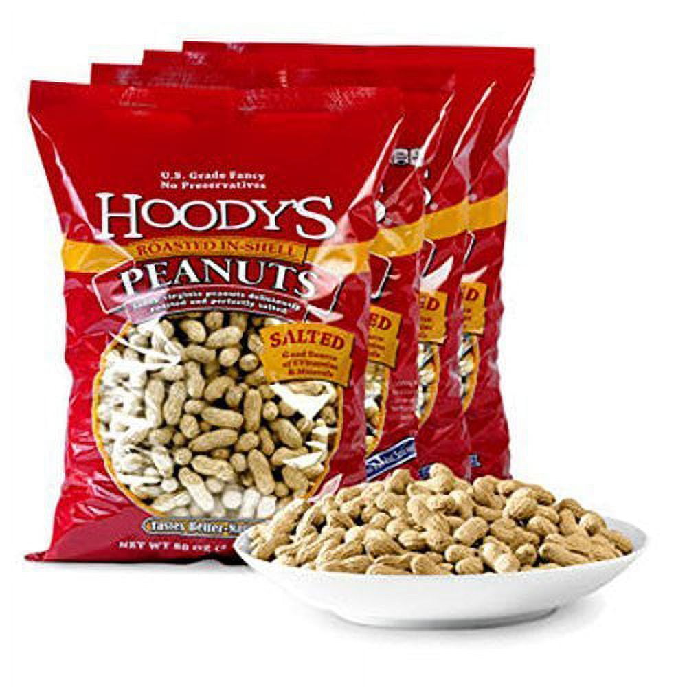 Hoody's InShell Peanuts Roasted Salted 4pack by Hoody's