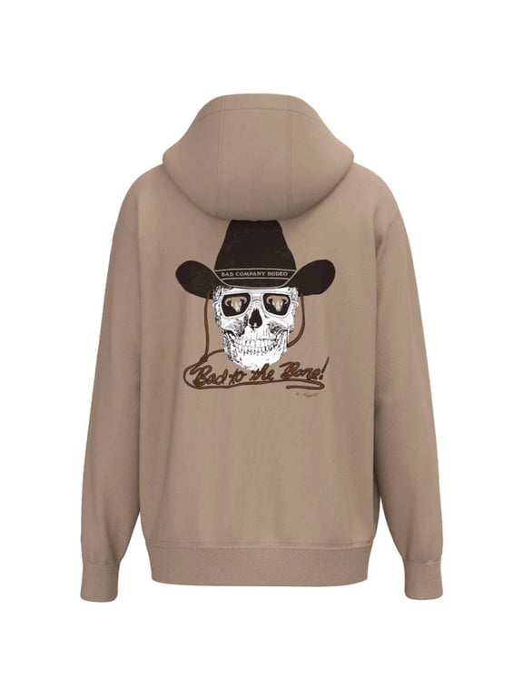 Bad Company Rodeo Men's Tan Pullover Hoodie w/ Back Logo (X-Large)