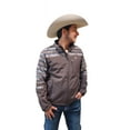 thumbnail image 1 of Hooey Brown Witht Tan Grey Aztec - Mens Jacket  - Hj109Braz, 1 of 4