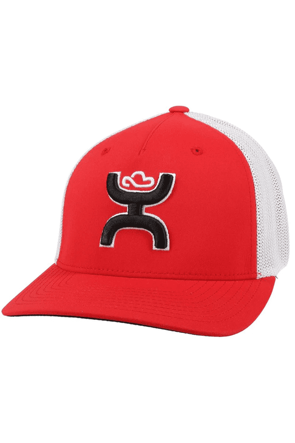 Mens Coach Flex Fit Cap Hat, Red/White (SM)