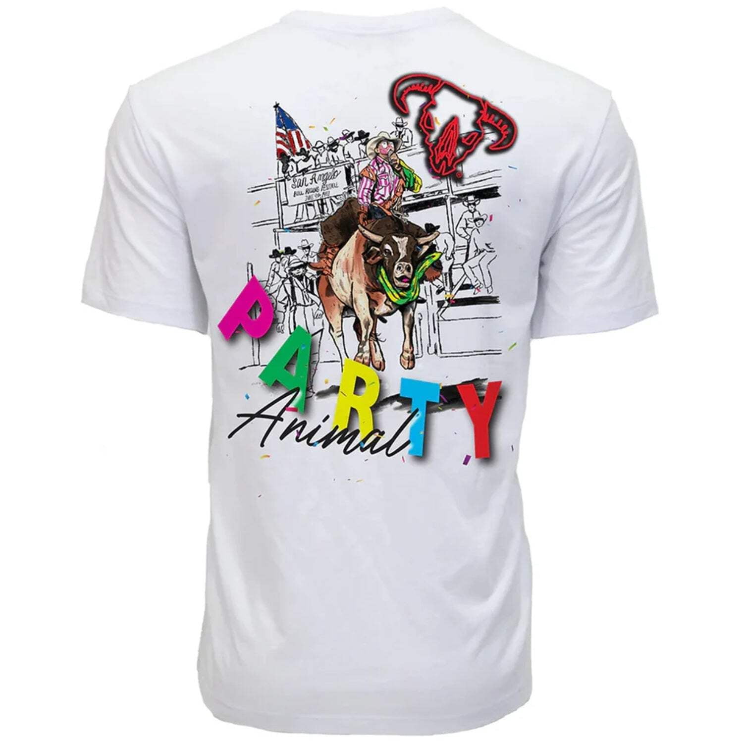 Bad Graphicks Hooey Men's Bad Company Party Animal Graphic T-Shirt, White (XL ...