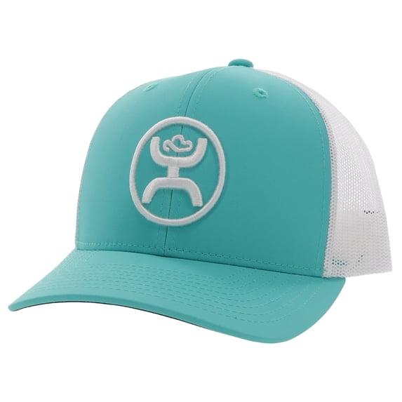Hooey Men's O Classic 6-panel Teal White Trucker Cap 2209T-TLWH