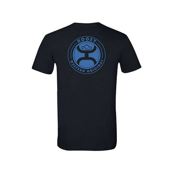 Hooey Men's Outline Circle Short Sleeve T Shirt Black Large