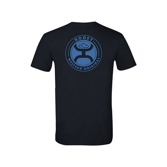 Hooey Men's Outline Circle Short Sleeve T Shirt Black Medium