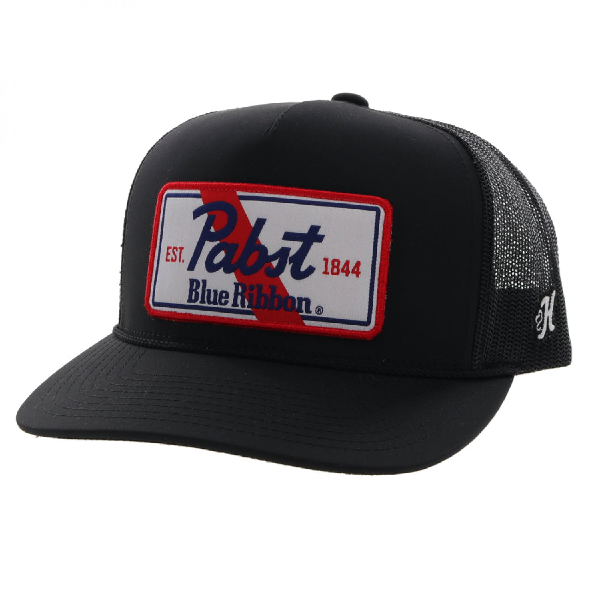 Hooey® Men's Pabst Blue Ribbon 5-panel Black Trucker Cap 2273T-BK