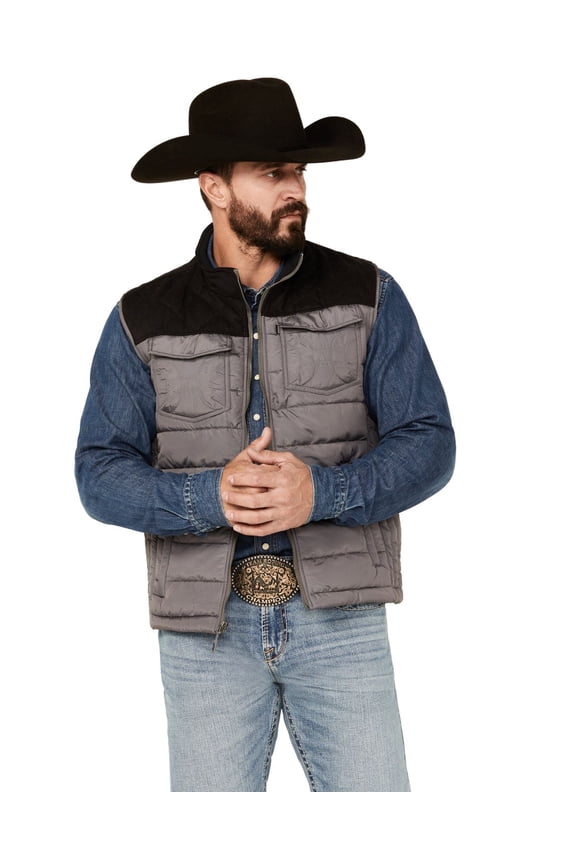 Men's Packable Vest Grey Medium