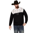 thumbnail image 1 of Hooey Men's Ridge Southwestern Color Block Hooded Sweatshirt Black/White XX-  US, 1 of 4