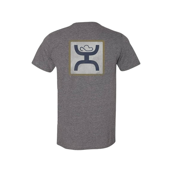 Hooey Men's Square Short Sleeve T Shirt Graphite Heather Medium