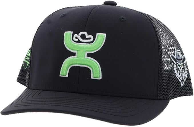HOOEY Men’s Roughy Adjustable Snapback Hat – Maroon/Black, Mesh Back, Structured Crown