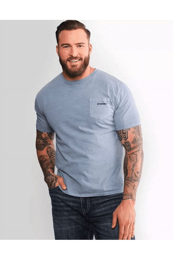 Mens Liberty Roper Denim Crew Neck Short Sleeve T-Shirt (XX-Large, Denim)