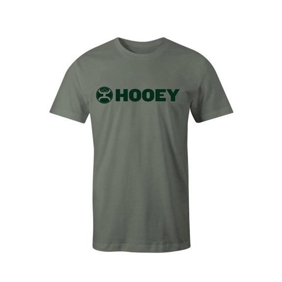 Hooey Mens Lock-up Short Sleeve Crew Neck Cotton Polyester Tee-Shirt (Medium, Green)
