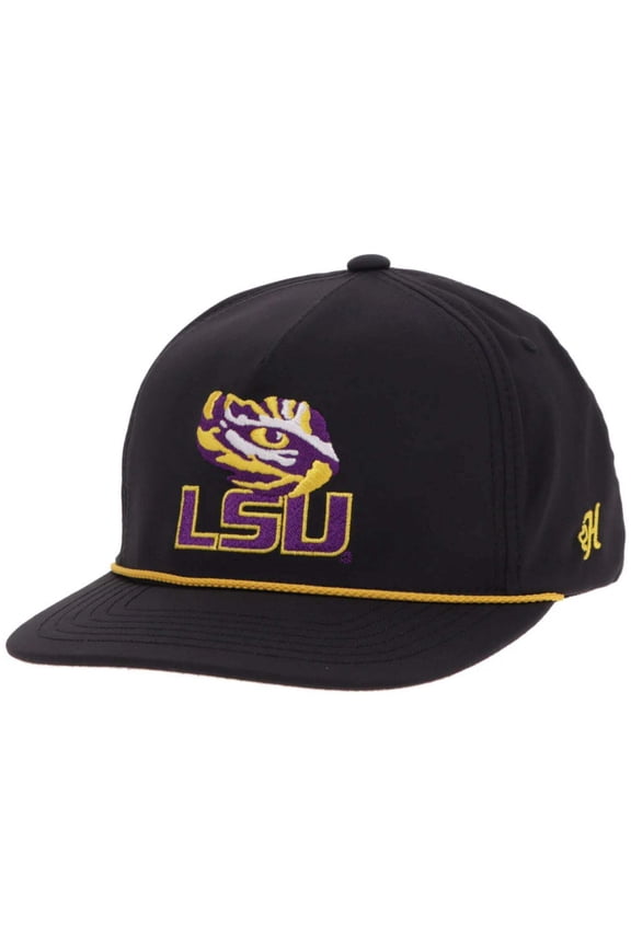 Mens Louisiana State Logo Adjustable Snapback Cap Hat, Black