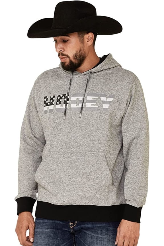 Mens Patriot Logo Graphic Grey Heather Hoodie (L)