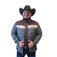 thumbnail image 1 of Hooey Puffer Olive Brown Tan Yoke - Mens Jacket  - Hj117Olbr, 1 of 3