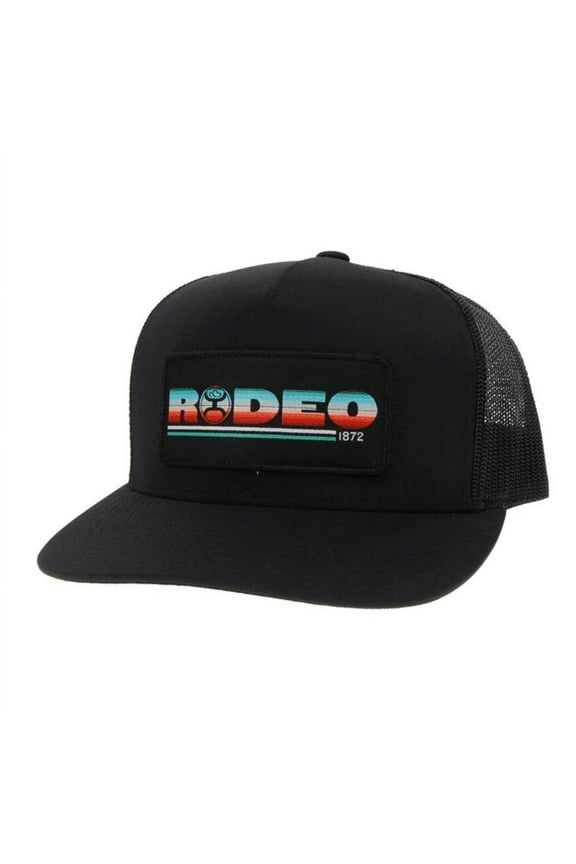 Men's Rodeo 5-panel Serape  Black Trucker Cap 2153T-BK