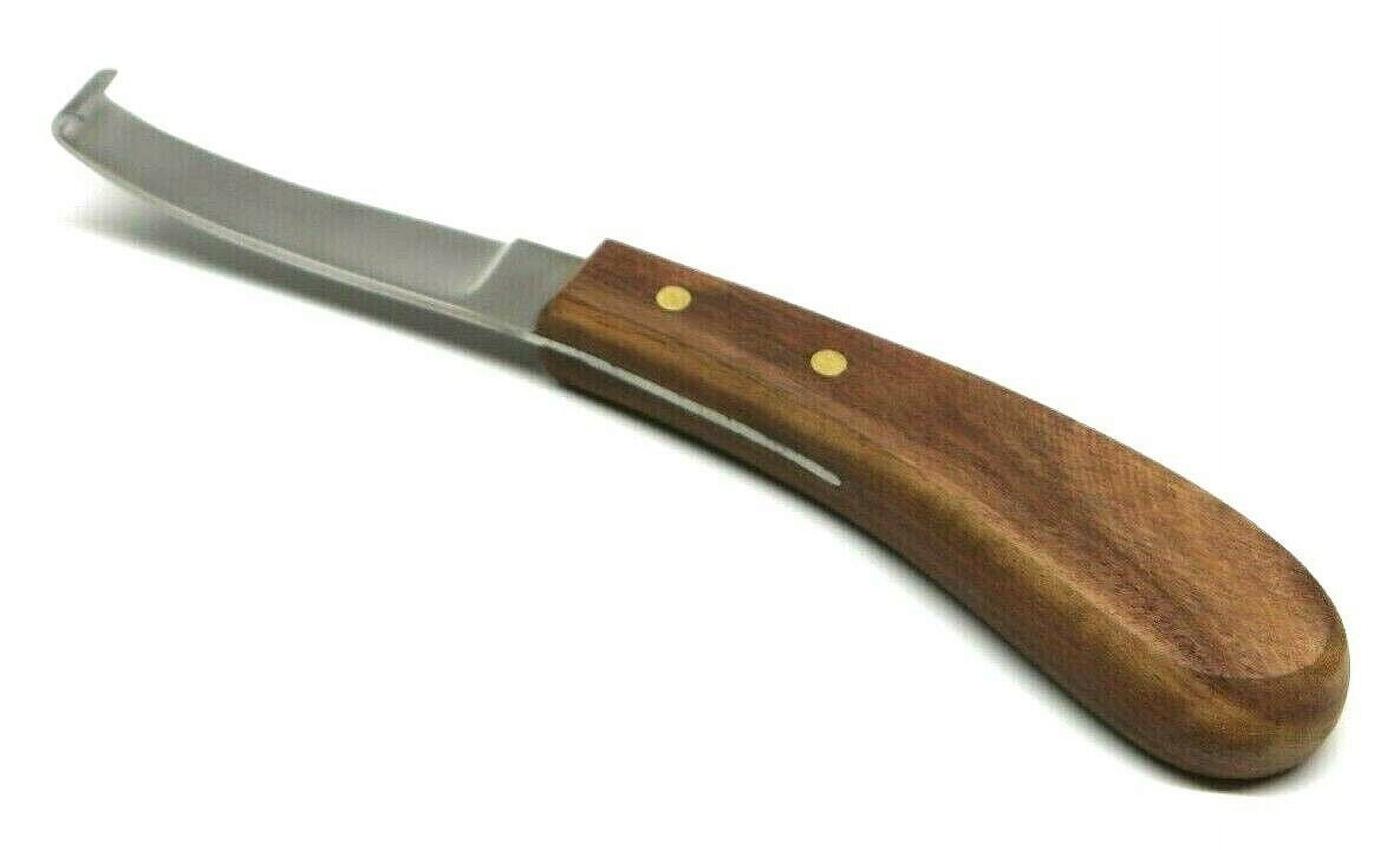 Hoof Knife 15x2.75mm Wide Stainless Steel Blade,Wooden Handle 8.5 ...