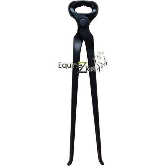 Hoof Nipper 12 inch Vanadium Steel Farrier Tool in Black Forged Track Veterinary