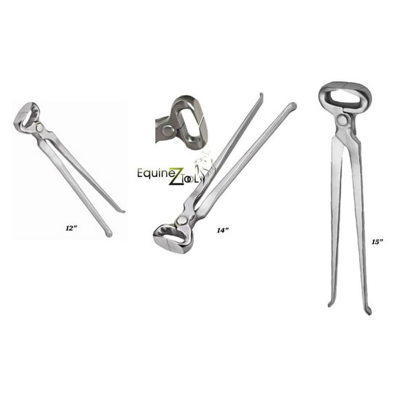 Hoof Nipper 14" 12" 15" Set of NIPPERS Vanadium Steel Farrier Tool in Dull Finish