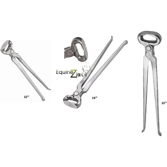 Hoof Nipper 14" 12" 15" Set of NIPPERS Vanadium Steel Farrier Tool in Dull Finish