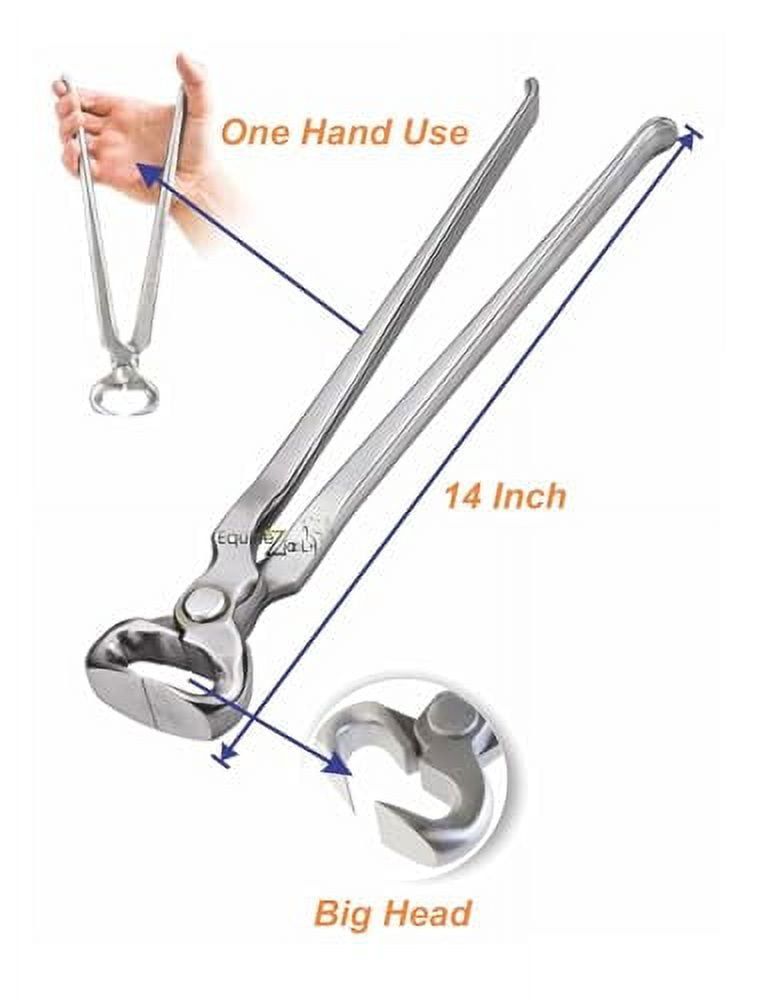 Hoof Nipper 14" Vanadium Steel Farrier Tool in Dull Finish