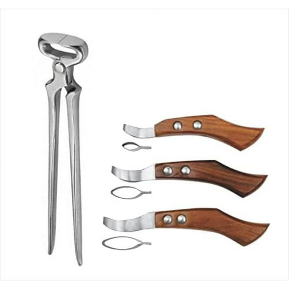 Hoof Nipper 15" Model & Farrier Loop Knives Hoof Knife Set