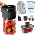 thumbnail image 1 of Henotian Mason Jars Vacuum Sealer, Fully Automatic 4 in 1 Feature Suitable for Vacuum Bag, Wine Bottle, Wide and Regular Mouth Mason Jar Lids, Vacuum Container Food Seal Storage, 1 of 10