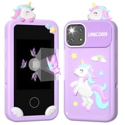 Merryhome Kids Smart Phone for Girls, 2.8" Touchscreen Play Phone with 8G SD Card, Dual Camera, Puzzle Game, Music Player, Christmas Birthday Gifts for Kids Purple
