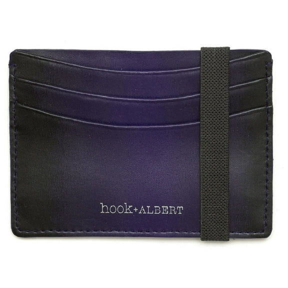Hook & ALBERT Leather Card Holder Wallet (Purple, One Size)